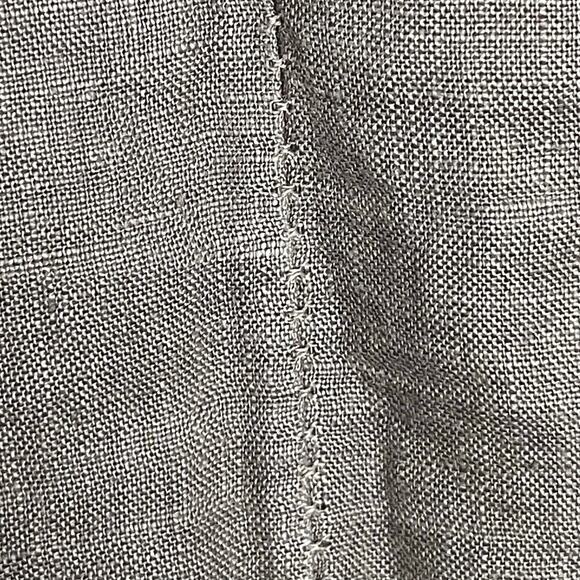 100% Lin Blanc Women's‎ Size 46 Grayish Taupe Linen Shift Midi Dress Lagenlook L - Picture 6 of 6